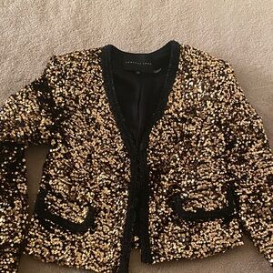 Endless Rose Gold and Black Sequin Blazer